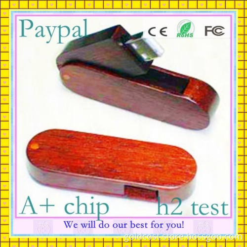 Free Sample Swivel Wooden USB Flash Drive (GC-W60)